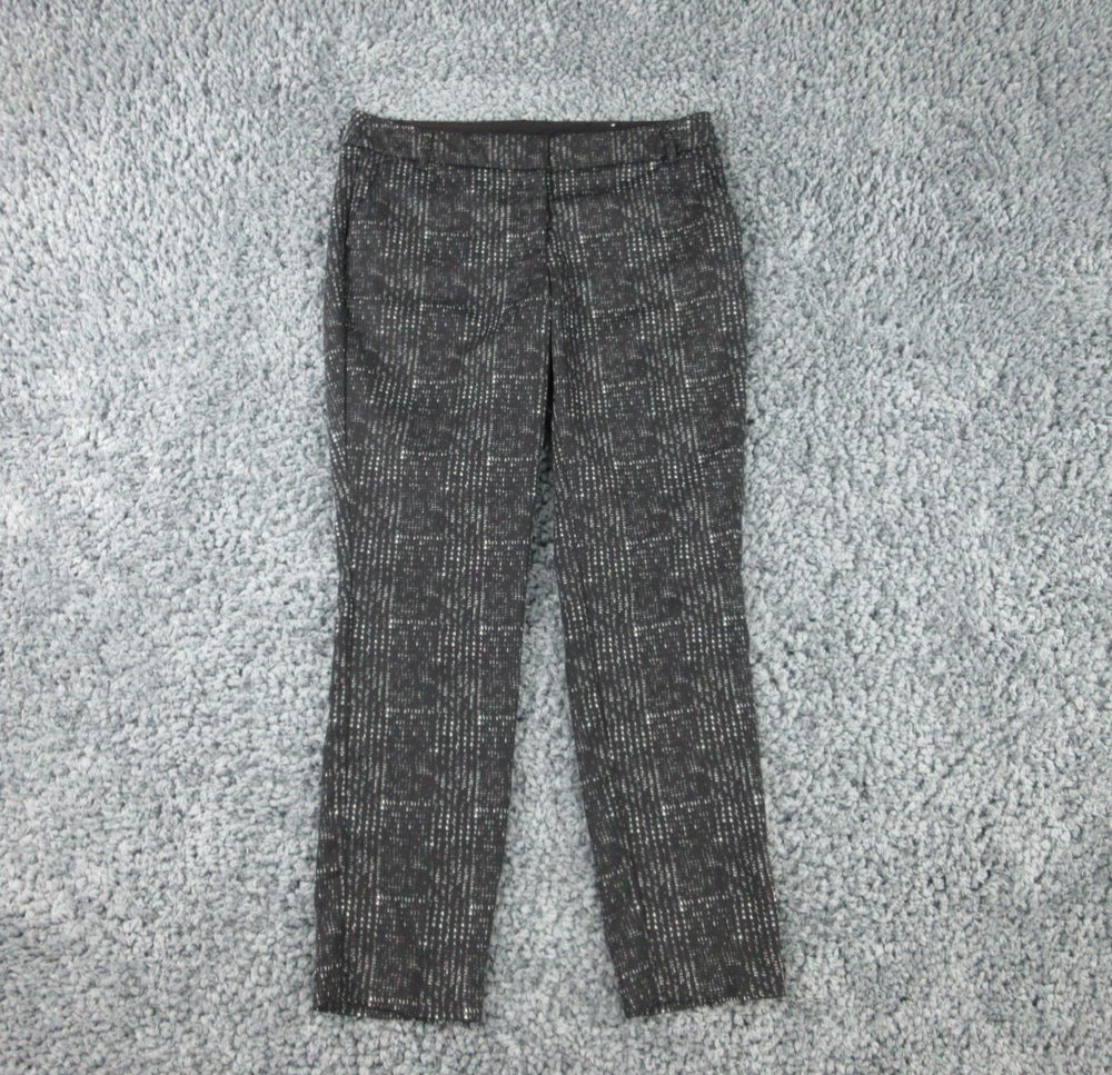 Dalia Pants Womens 8 Black Gray Geometric Chino 32x28*